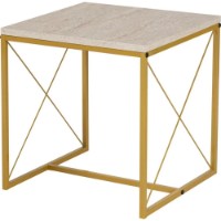 Журнальный столик Trendy Defne Travertin Gold 100x52x50cm фото №4 — интернет-магазин Desire.md