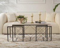 Журнальный столик Trendy Defne Travertin Black 100x52x50cm фото №2 — интернет-магазин Desire.md