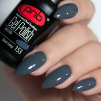 Gel-lac de unghii PNB 153 Dark Grey 8ml imaginea #2 — magazin online Desire.md