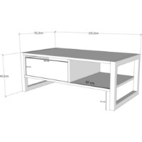 Журнальный столик Trendy Haldizen 105x40x55cm фото №5 — интернет-магазин Desire.md