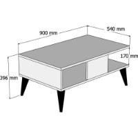 Журнальный столик Trendy Lidia 90x39,6x54cm фото №2 — интернет-магазин Desire.md