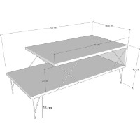 Măsuţă cafea Trendy Loara Oak/Black 100x40x50cm GTR000707 imaginea #4 — magazin online Desire.md