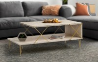 Журнальный столик Trendy Loire Travertin Gold 100x40x50cm