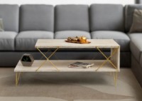 Журнальный столик Trendy Loire Travertin Gold 100x40x50cm фото №2 — интернет-магазин Desire.md