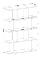 Стеллаж Trendy Harmon White Oak 90x127,5x25cm фото №3 — интернет-магазин Desire.md