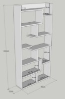 Стеллаж Trendy Kuttap Pine 90x182x22 cm фото №2 — интернет-магазин Desire.md