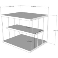 Măsuţă cafea Trendy Lifon Pine Atlantic 50x40x34cm imaginea #4 — magazin online Desire.md