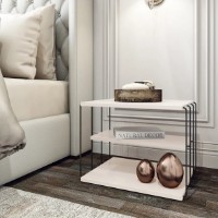 Măsuţă cafea Trendy Lifon White 50x40x34cm imaginea #1 — magazin online Desire.md