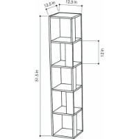 Etajeră Trendy Pian White 161x34x34cm GTR000395 imaginea #2 — magazin online Desire.md
