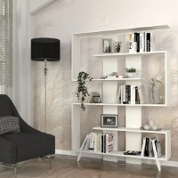 Стеллаж Trendy Rain White 120x162x20cm фото №3 — интернет-магазин Desire.md