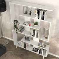 Стеллаж Trendy Rain White 120x162x20cm фото №4 — интернет-магазин Desire.md