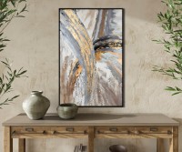 Pictură ArtShop Gold & Grey Abstraction 60x90cm (PA291-LL)