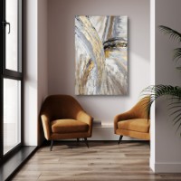 Картина ArtShop Gold & Grey Abstraction 50x75cm (PA291-M-PL)
