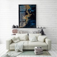 Pictură ArtShop Gold With Blue Paint 50x75cm (PA114-M)