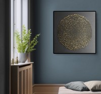 Pictură ArtShop Golden Circle Of Dots 80x80cm (PA219-M-L)