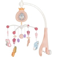 Carusel pentru pătuc Moni Penguin Bed Bell Pink