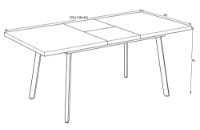 Masă pentru bucătărie Mobiland Lini 85x76x138 Rivoli imaginea #3 — magazin online Desire.md