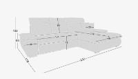 Canapea de colț Mobiland Tiffi 293x178x102 Aragon 99 imaginea #2 — magazin online Desire.md