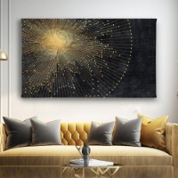 Pictură ArtShop Golden Sun In Abstract Style 90x60cm (PA409-P-L)
