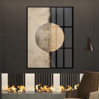 Картина ArtShop Gray-Yellow Circle 60x90cm (PA437)