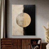 Картина ArtShop Gray-Yellow Circle 60x90cm (PA437-P-L)