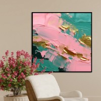 Pictură ArtShop Green & Pink Abstraction 60x60cm (PA326-L-L)