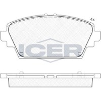 Комплект тормозных колодок ICER 181581 фото №3 — интернет-магазин Desire.md