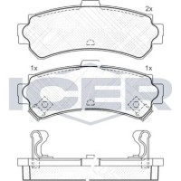 Комплект тормозных колодок ICER 181095 фото №2 — интернет-магазин Desire.md