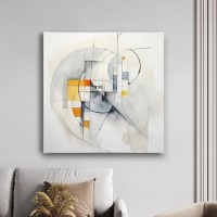 Pictură ArtShop Grey Geometric Abstraction 40x40cm (PA297-XL-PL)