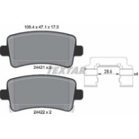 Комплект тормозных колодок TEXTAR 2442102 фото №3 — интернет-магазин Desire.md