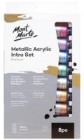 Vopsele de artă Mont Marte Metallic PMMT8181 8pcs x 18ml