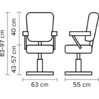 Fotoliu pentru salonul de frumusețe Hairway Sandro-Deluxe (56026D) imaginea #2 — magazin online Desire.md