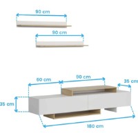 Living Gerbor Milana Nymfea Alba/Artisan Oak imaginea #3 — magazin online Desire.md