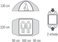 Палатка Husky Falcon 2 Green фото №4 — интернет-магазин Desire.md