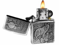 Зажигалка Zippo 20855 Timberwolves Emblem Brushed Brass фото №2 — интернет-магазин Desire.md