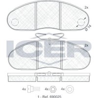 Set placute frână ICER 140834 imaginea #2 — magazin online Desire.md
