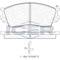 Комплект тормозных колодок ICER 141337 фото №2 — интернет-магазин Desire.md