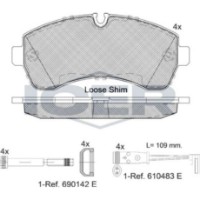 Комплект тормозных колодок ICER 141785-203 фото №2 — интернет-магазин Desire.md