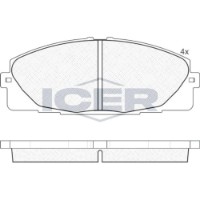 Комплект тормозных колодок ICER 141931 фото №2 — интернет-магазин Desire.md