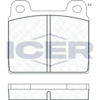 Комплект тормозных колодок ICER 180020 фото №2 — интернет-магазин Desire.md