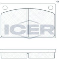 Set placute frână ICER 180088 imaginea #2 — magazin online Desire.md