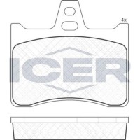 Комплект тормозных колодок ICER 180256 фото №2 — интернет-магазин Desire.md