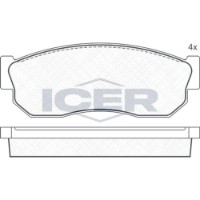 Set placute frână ICER 180409 imaginea #2 — magazin online Desire.md