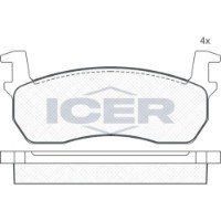Комплект тормозных колодок ICER 180424 фото №2 — интернет-магазин Desire.md