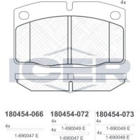 Set placute frână ICER 180454 imaginea #2 — magazin online Desire.md