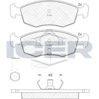 Set placute frână ICER 180475 imaginea #2 — magazin online Desire.md