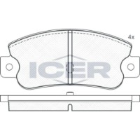 Set placute frână ICER 180490 imaginea #2 — magazin online Desire.md
