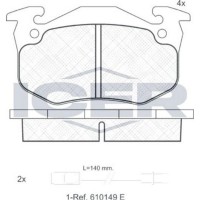 Комплект тормозных колодок ICER 180457 фото №2 — интернет-магазин Desire.md