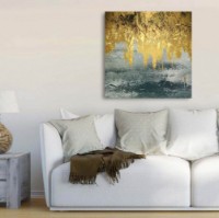 Pictură ArtShop Golden Gray Metal 100x100cm (PA47-PL)