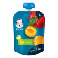 Piure pentru copii Gerber Apple&Apricot 6m+ 80g